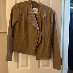 Tan Jack Faux Leather Jacket